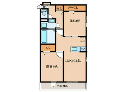 D-ROOM国芳(2LDK/1階)の間取り写真