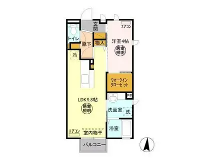 大黒屋十番館(1LDK/2階)の間取り写真