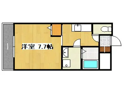 野中第6マンション(1K/1階)の間取り写真