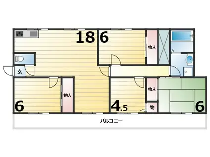 高津橋農住団地C棟(4LDK/3階)の間取り写真