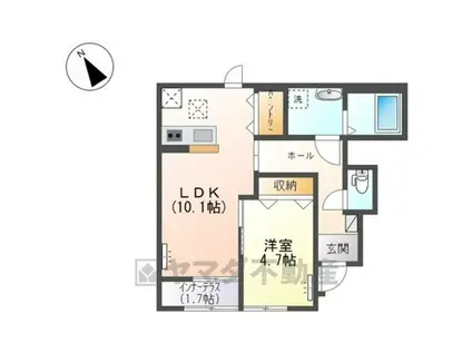 サンエリーハイム(1LDK/1階)の間取り写真