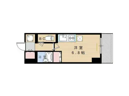 RIDGE堀田(ワンルーム/9階)の間取り写真