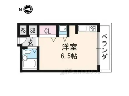 ブルーベル(1K/2階)の間取り写真