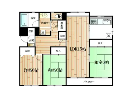 グランヒルズ(3LDK/2階)の間取り写真