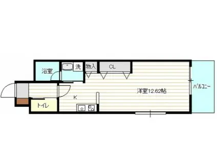 アルファレガロ天満公園(1K/10階)の間取り写真