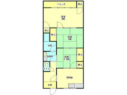 井上マンション(3DK/1階)の間取り写真