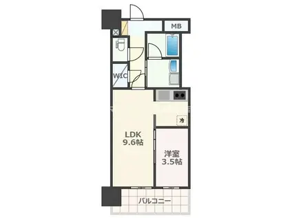 RJRプレシア熊本駅前(1LDK/5階)の間取り写真