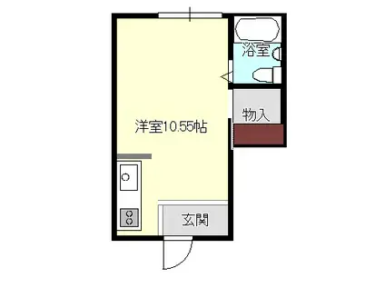 コーポHIRO(1K/2階)の間取り写真