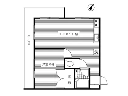 スモリバアパートメント(1LDK/3階)の間取り写真