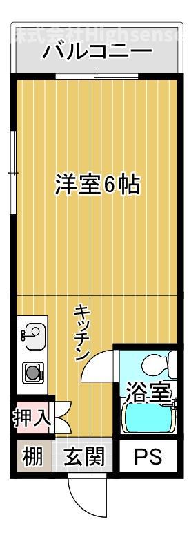 プレジデント横田(1K/5階)の間取り写真