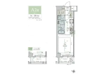 ベルシード志村坂上(1K/3階)の間取り写真