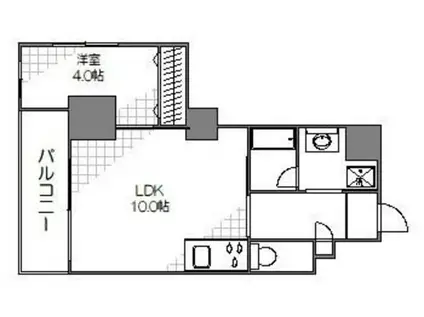 タイガーアパートメント(1LDK/5階)の間取り写真