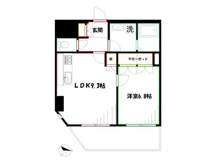 Sフラット吉祥寺(1LDK/3階)の間取り写真