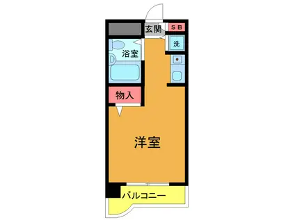 ジョイフル船橋(ワンルーム/9階)の間取り写真