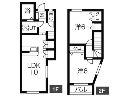 バウ・サト・レ(2LDK/1階)の間取り写真