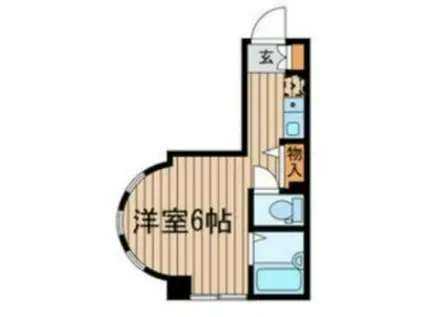 メゾンラフィーネ(ワンルーム/1階)の間取り写真