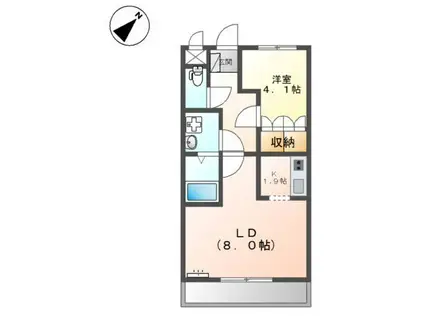ＪＲ紀勢本線 海南駅 バス乗車時間：22分 最寄りバス停で下車 徒歩5分 2階建 築17年(1LDK/1階)の間取り写真