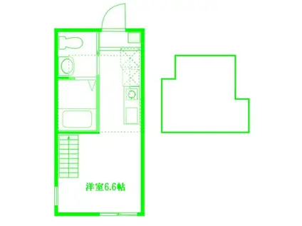 ハーミットクラブハウス二俣川AI(ワンルーム/1階)の間取り写真