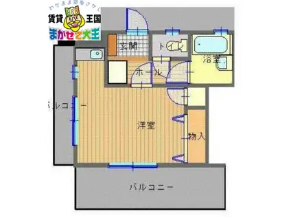 井上ハイム(ワンルーム/4階)の間取り写真
