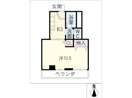 富士和ビル(1K/6階)の間取り写真