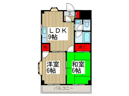 ラフォーレ野火止(2LDK/3階)の間取り写真