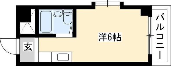 ドール堀田II(ワンルーム/2階)の間取り写真