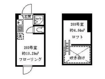 ソフィアリベルテ(ワンルーム/2階)の間取り写真
