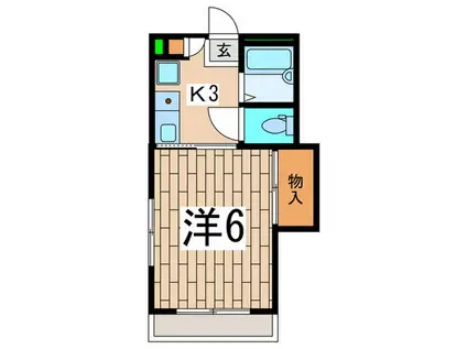 メゾンドクレッシェンド(1K/2階)の間取り写真