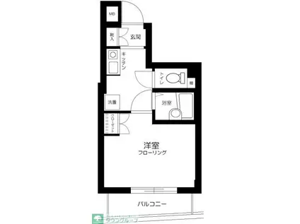 ヴェルステージ蒲田(1K/4階)の間取り写真