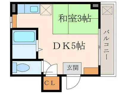 ムーンハイツ43(1DK/1階)の間取り写真