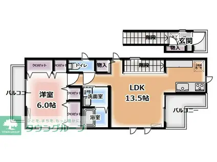 エクセルプラザ(1LDK/2階)の間取り写真