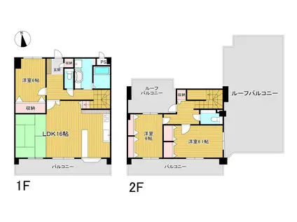 ライオンズマンション春日ガーデン(3LDK/4階)の間取り写真