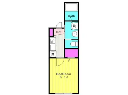 マメゾン(1K/2階)の間取り写真