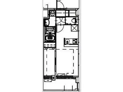 ALIVIS SHIMO-SHINJO SOL TERRACE(1LDK/6階)の間取り写真