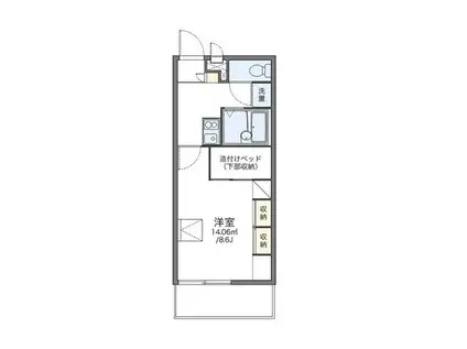 レオパレスUNO(1K/1階)の間取り写真