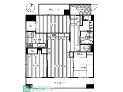 コンフォラス鳩ヶ谷(3LDK/5階)の間取り写真