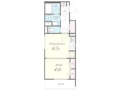 コモレール(1DK/2階)の間取り写真