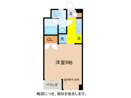 パークサイド成和(1K/3階)の間取り写真