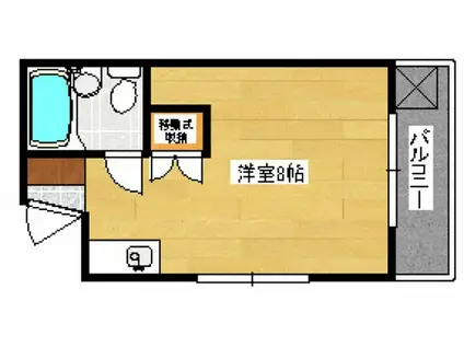 コスモス隼田(ワンルーム/2階)の間取り写真