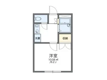 レオパレスナカムラII(1K/2階)の間取り写真