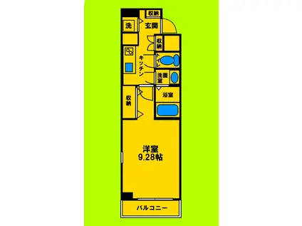アザーエサカ(1K/7階)の間取り写真