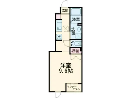 プランドール(1K/1階)の間取り写真