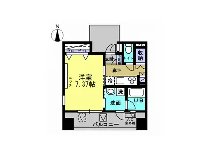 シャンドール小堀(1K/7階)の間取り写真