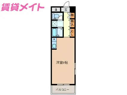 Nビレッジ(ワンルーム/2階)の間取り写真