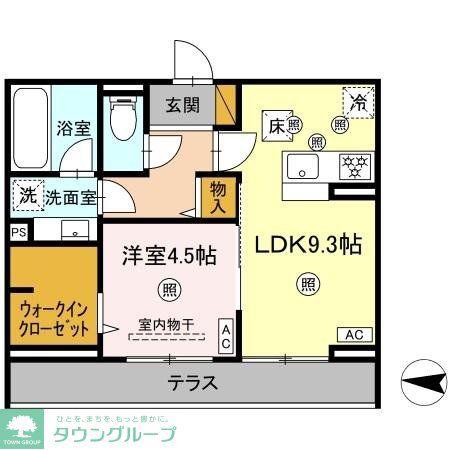 B-KUBUS(1LDK/1階)の間取り写真