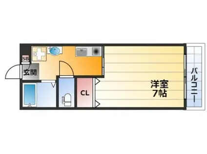 MAUVE(1K/2階)の間取り写真