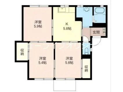 メゾンファミーユA(3K/1階)の間取り写真