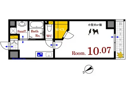 ISTYLE千田町(1K/5階)の間取り写真