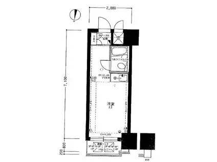 ライオンズマンション板橋区役所前(ワンルーム/9階)の間取り写真
