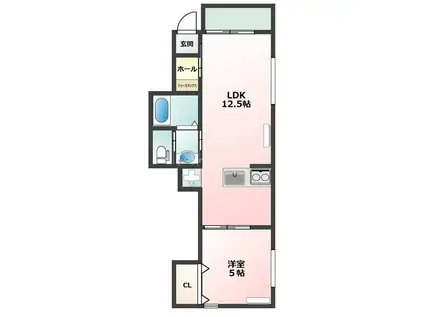 G BASE市川平田(1LDK/1階)の間取り写真